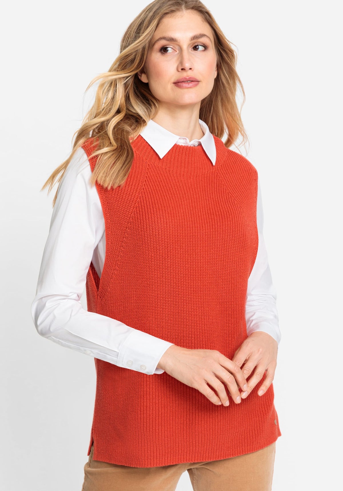 Cotton Blend Sleeveless Sweater
