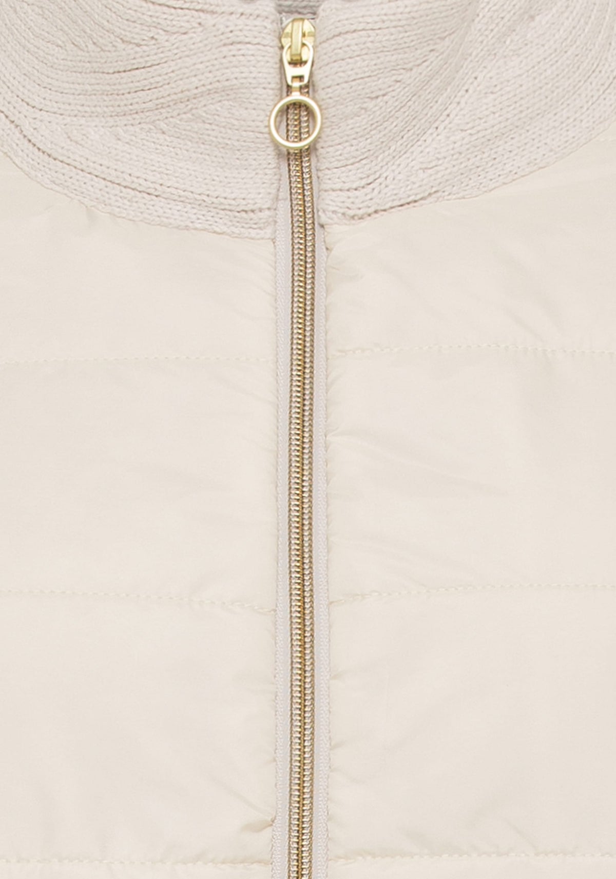 Cotton Blend Long Sleeve Mixed Media Sweater Jacket