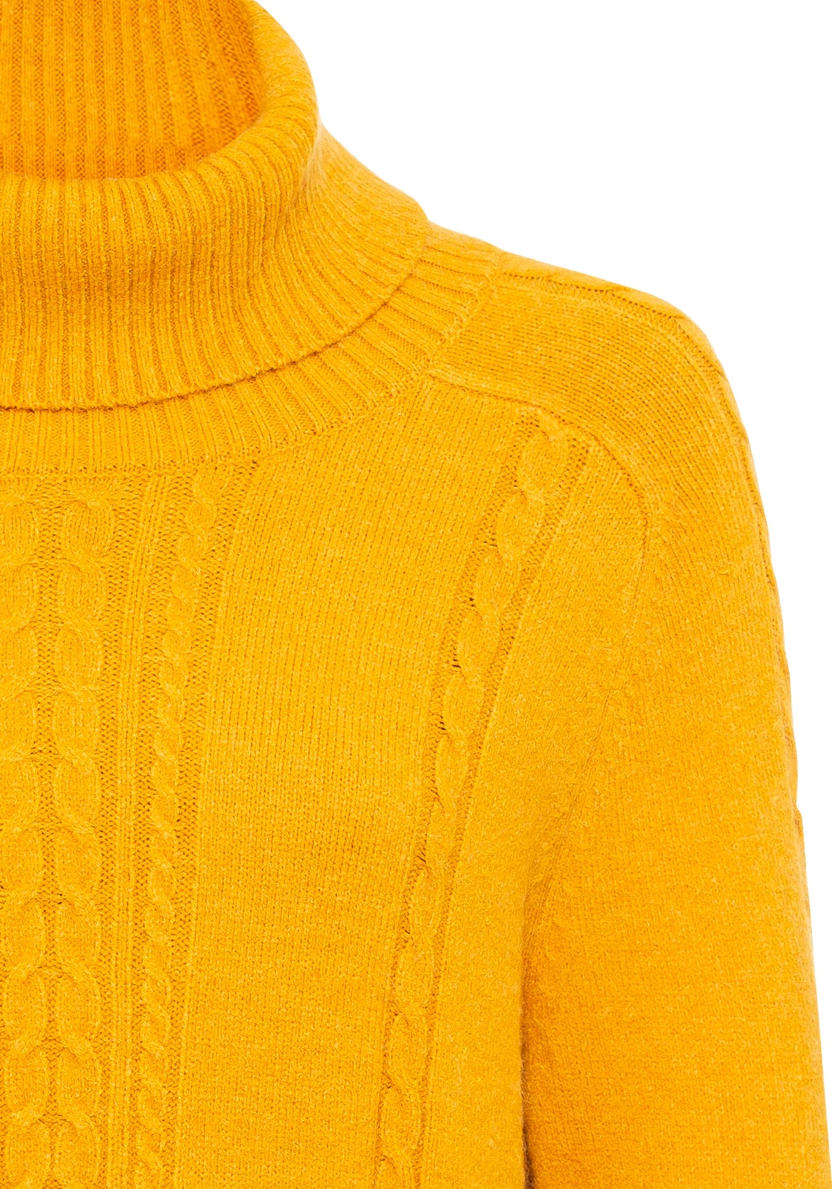 Long Sleeve Cable Knit Turtleneck