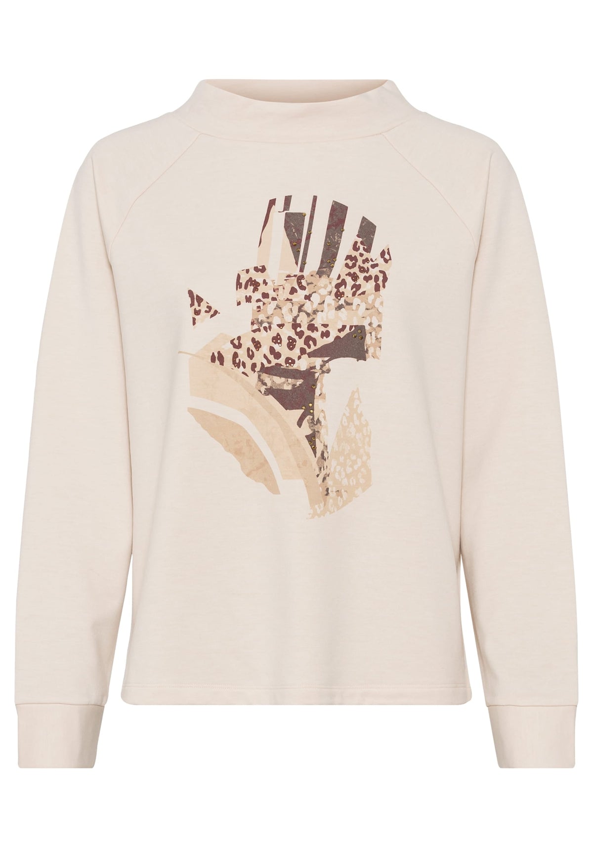 Long Sleeve Placement Print Jersey Top