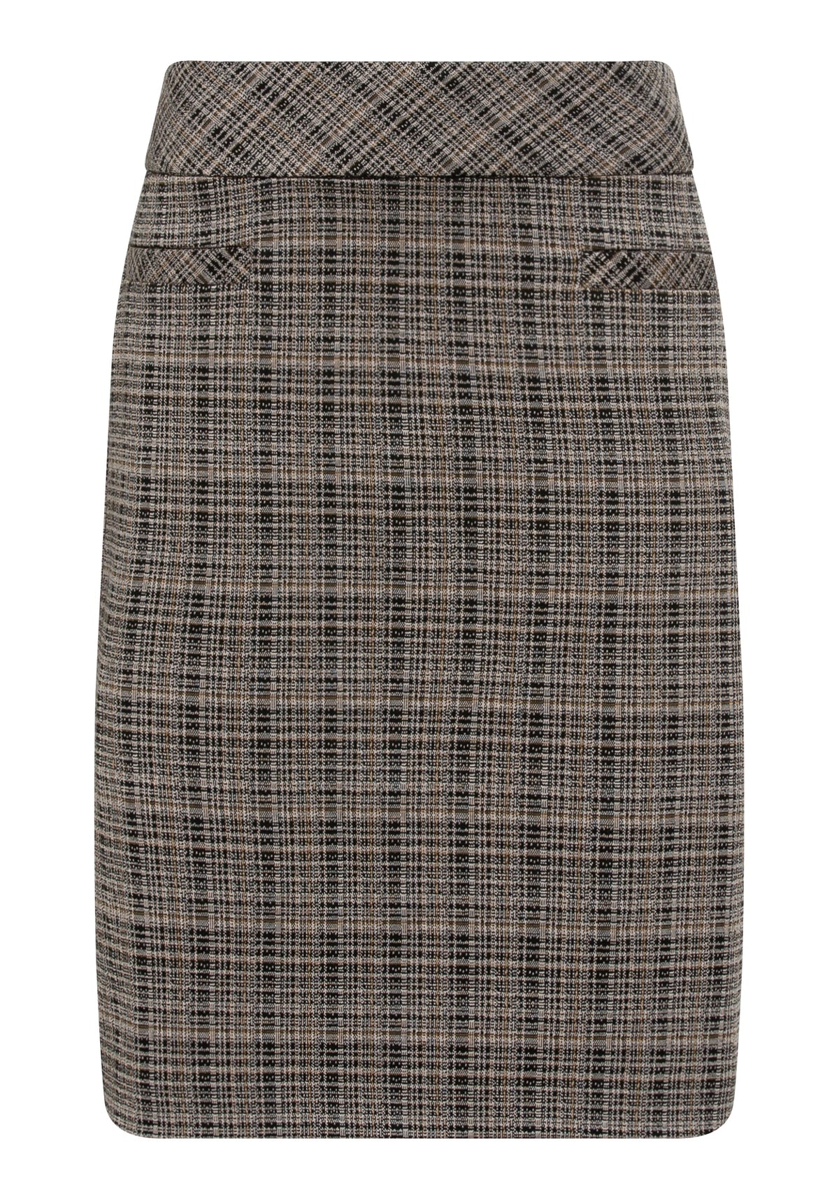 Plaid Straight Skirt