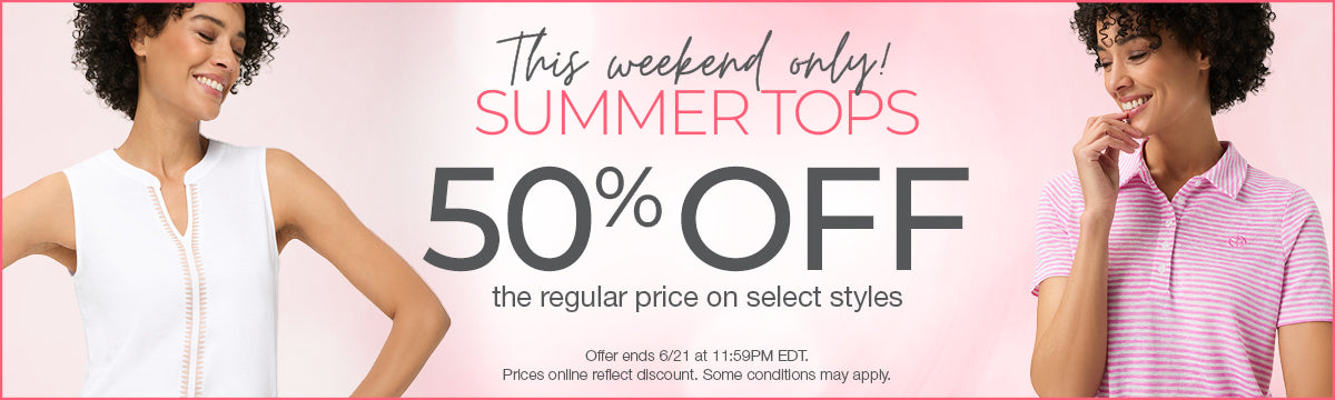 50% off Summer Tops Event