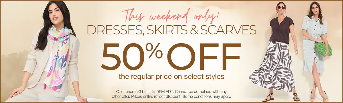Dresses, Skirts & Scarves Promo