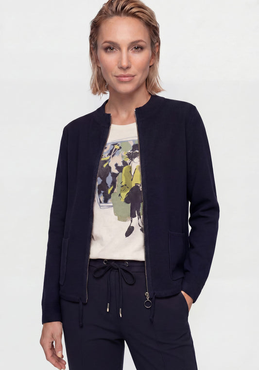 Cardigan zippé à col roulé