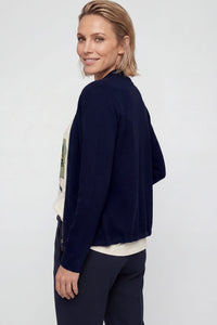 Cardigan zippé à col roulé
