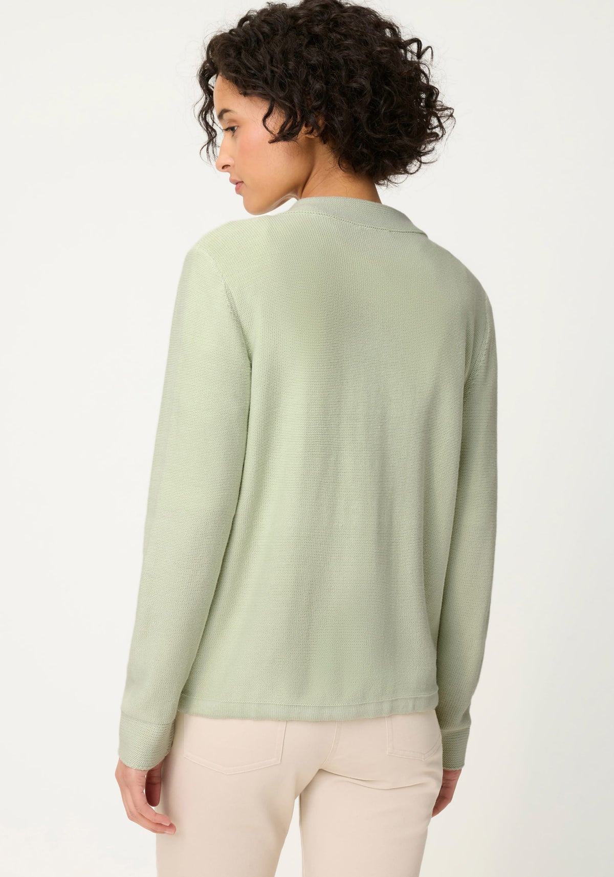 Zip Front Mock Cardigan