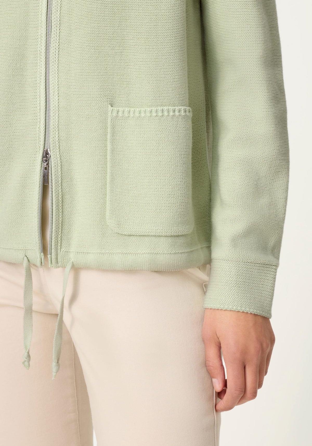 Zip Front Mock Cardigan