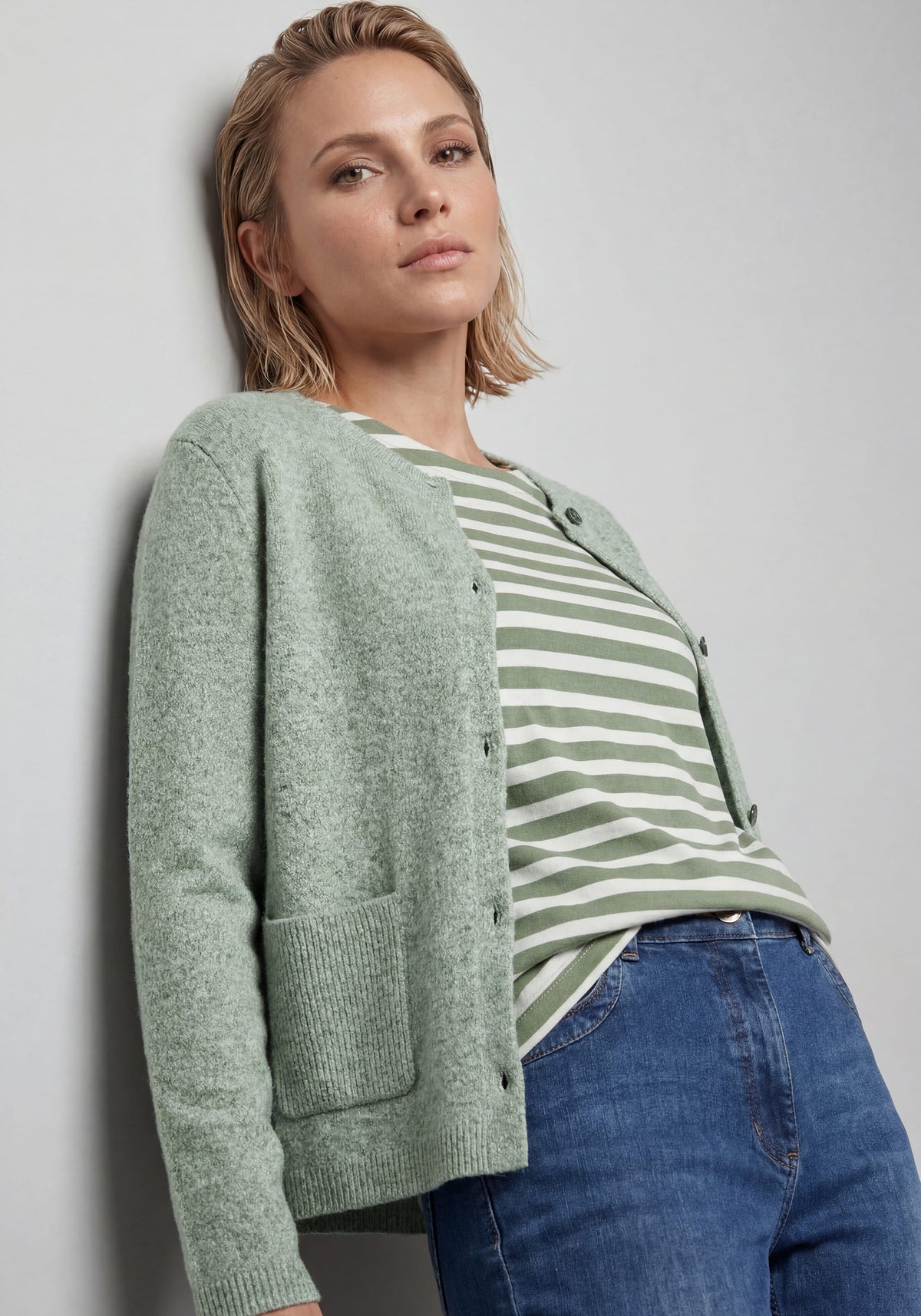 Melange Yarn Cardigan