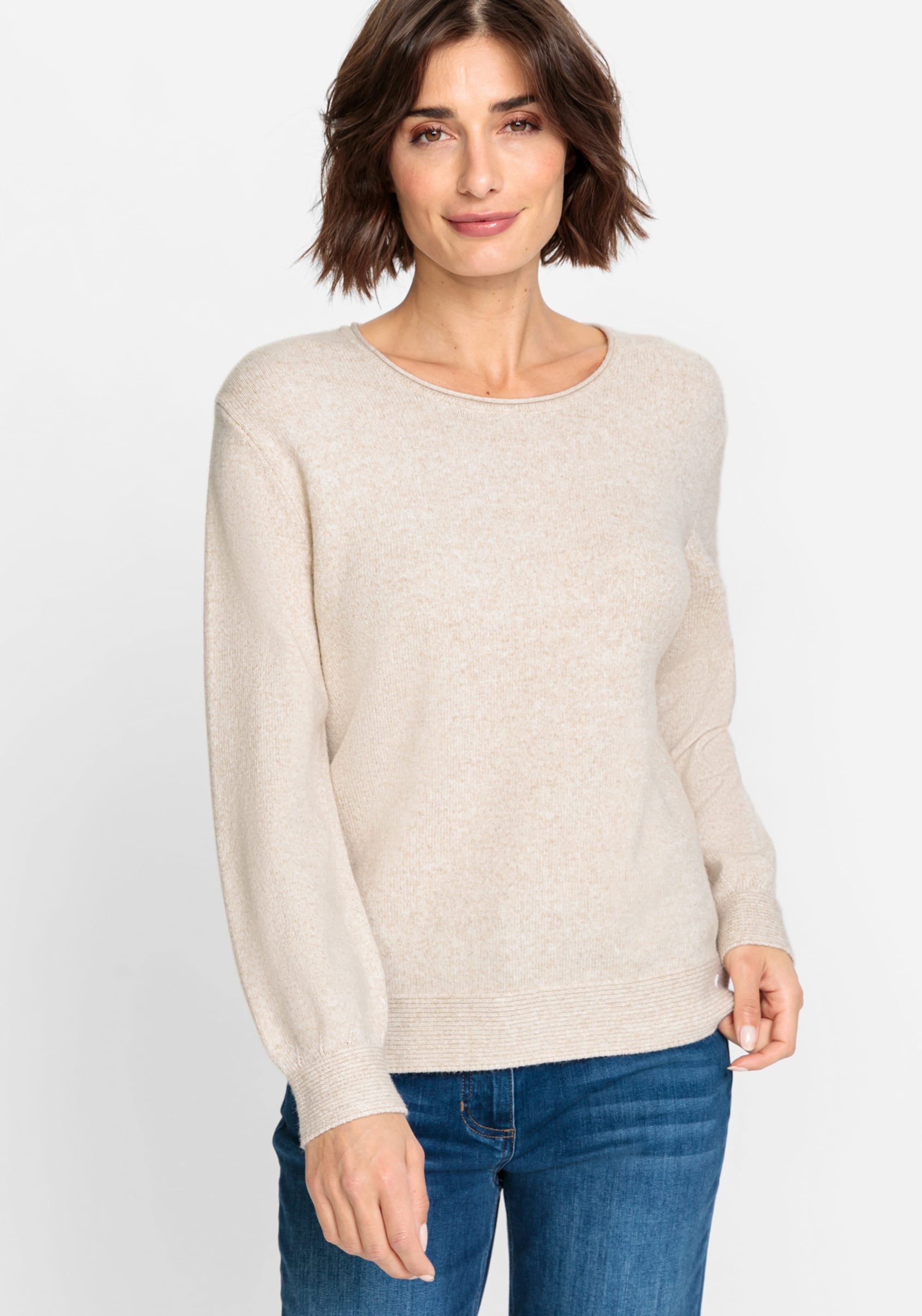 Long Sleeve Round Neck Pullover - Olsen Fashion Canada