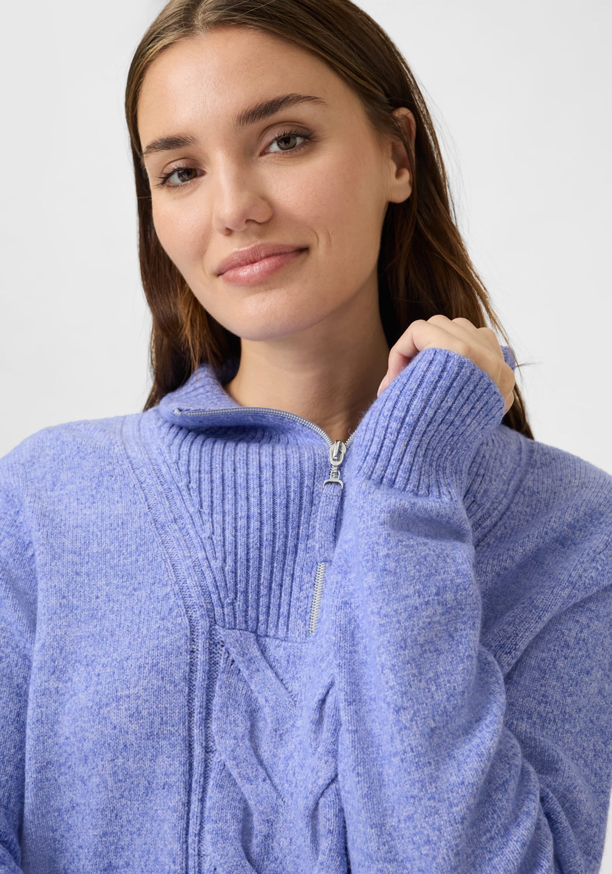 1/4 Zip Mock Neck Sweater