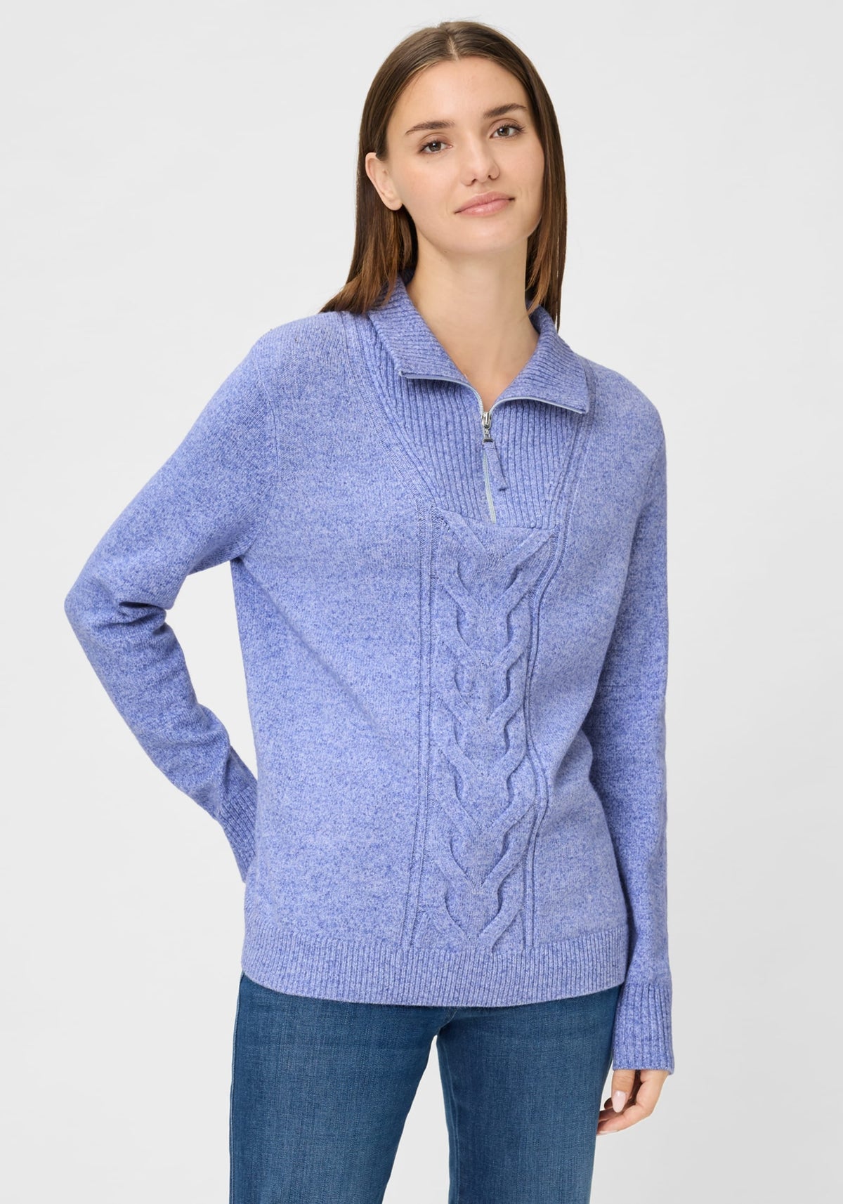 1/4 Zip Mock Neck Sweater