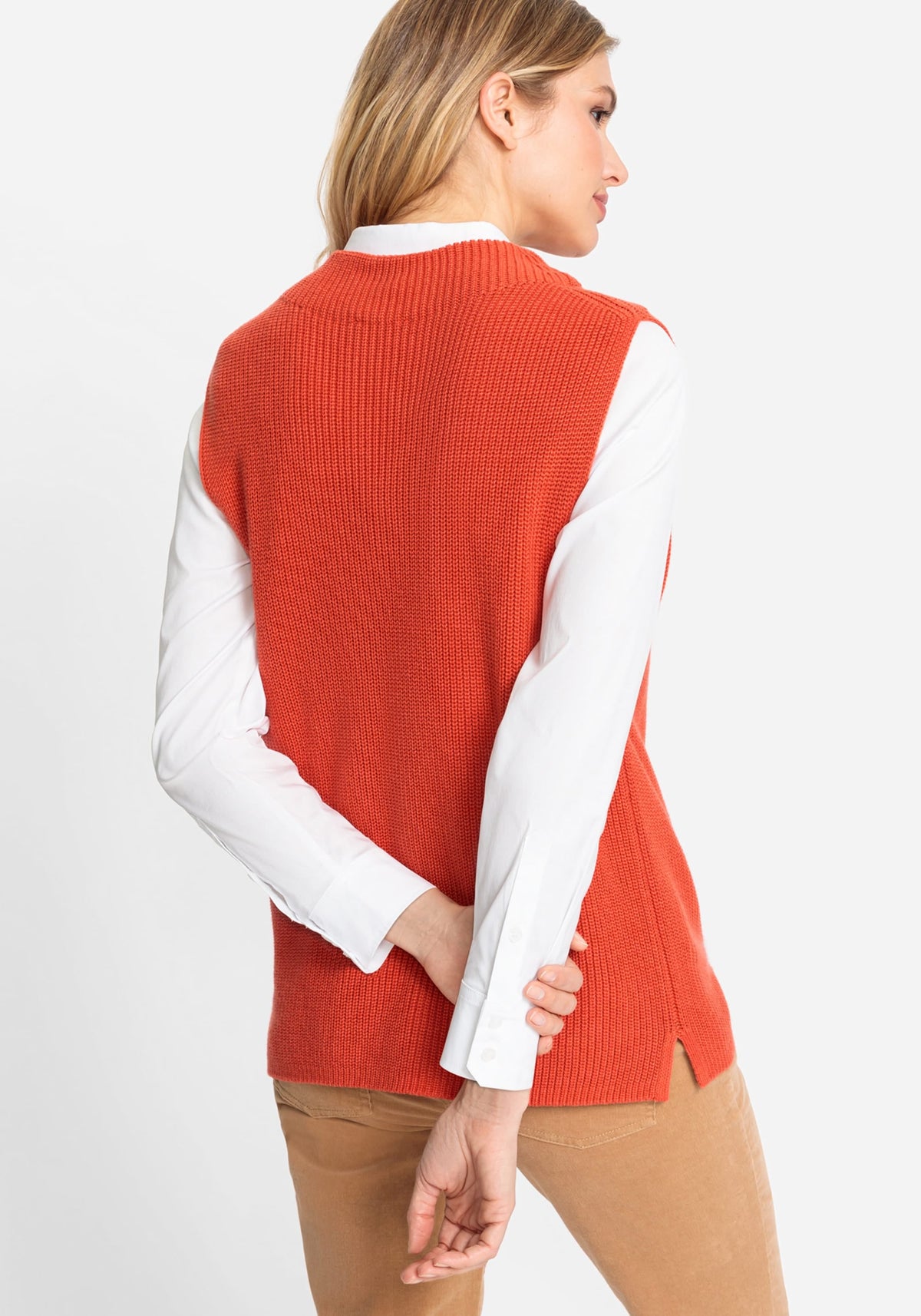 Cotton Blend Sleeveless Sweater