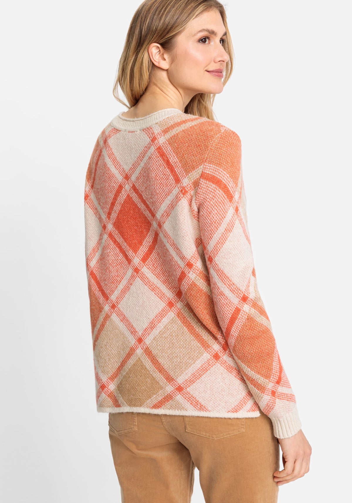 Long Sleeve Plaid Sweater