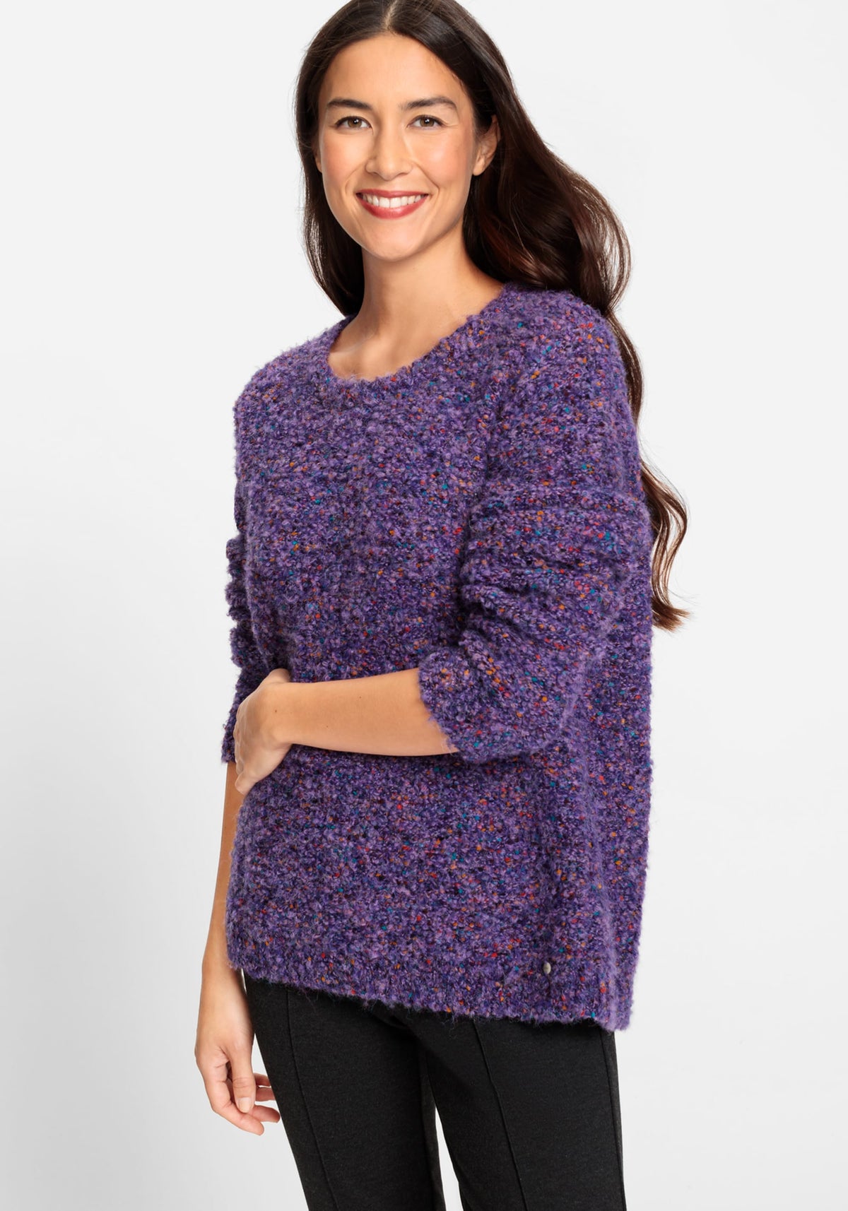 Long Sleeve Bouclé Sweater