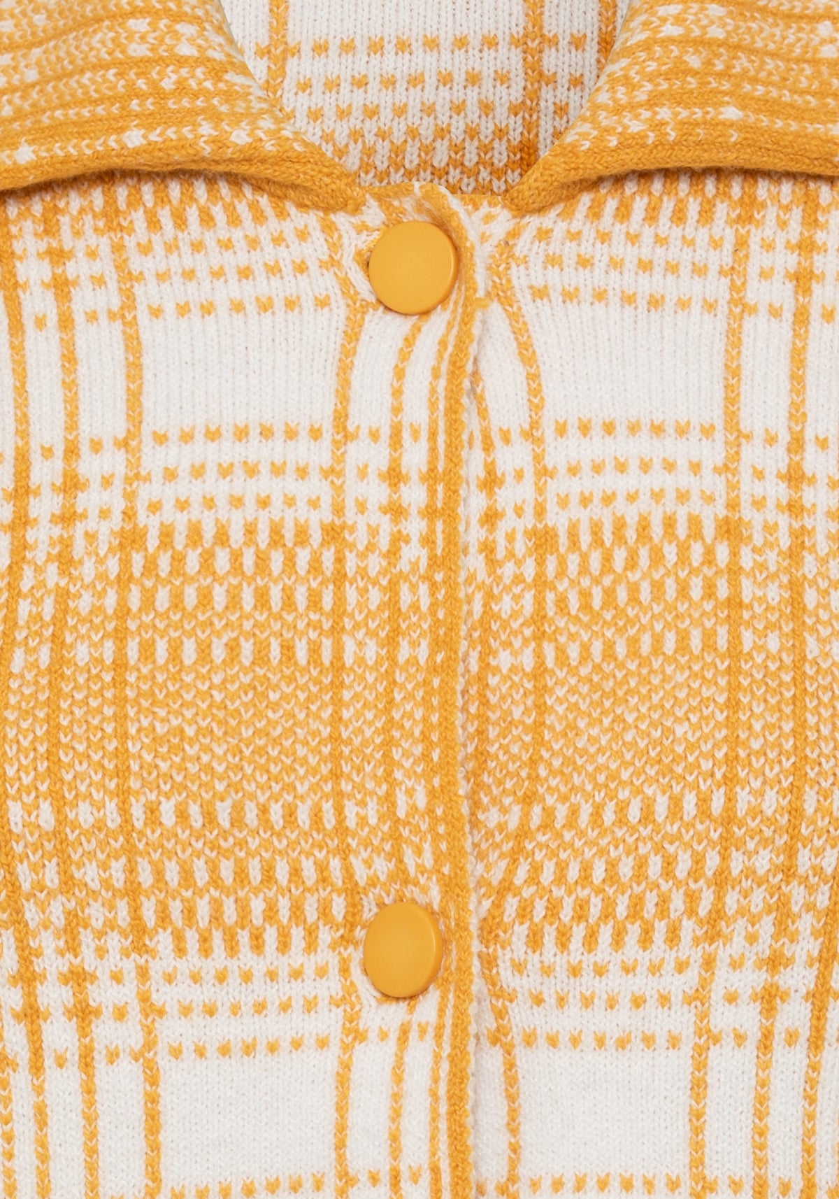 Cotton Blend Long Sleeve Plaid Button Front Cardigan