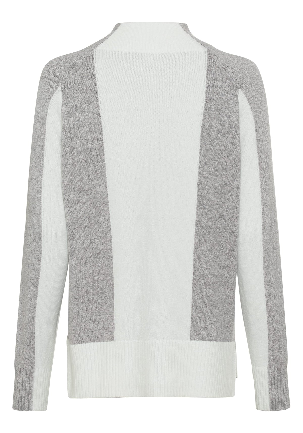 Long Sleeve Colour Block Mock Neck Sweater