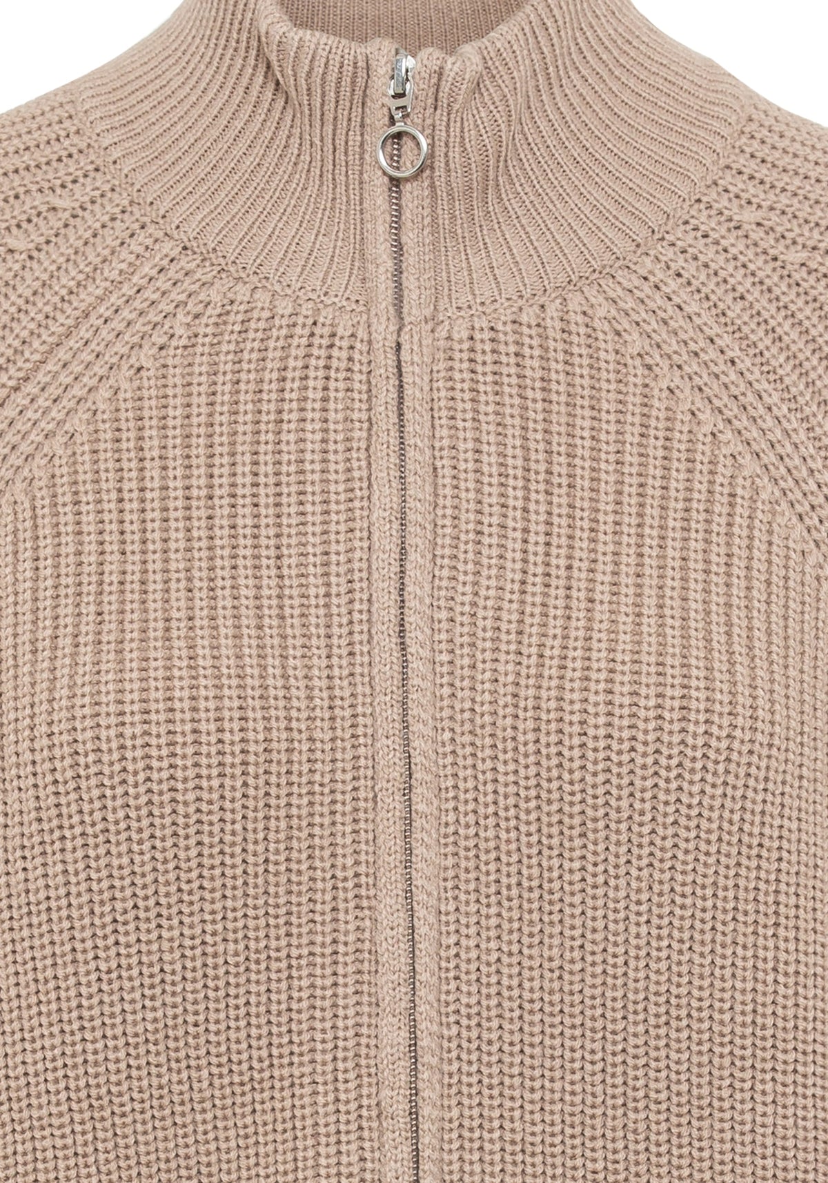 Cardigan à manches longues zippé en laine