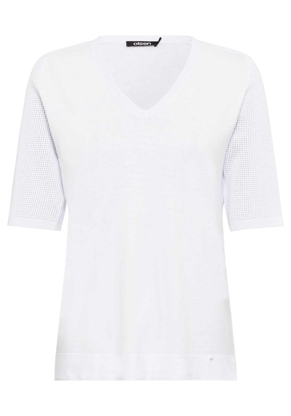 3/4 Sleeve Basic V-Neck T-Shirt