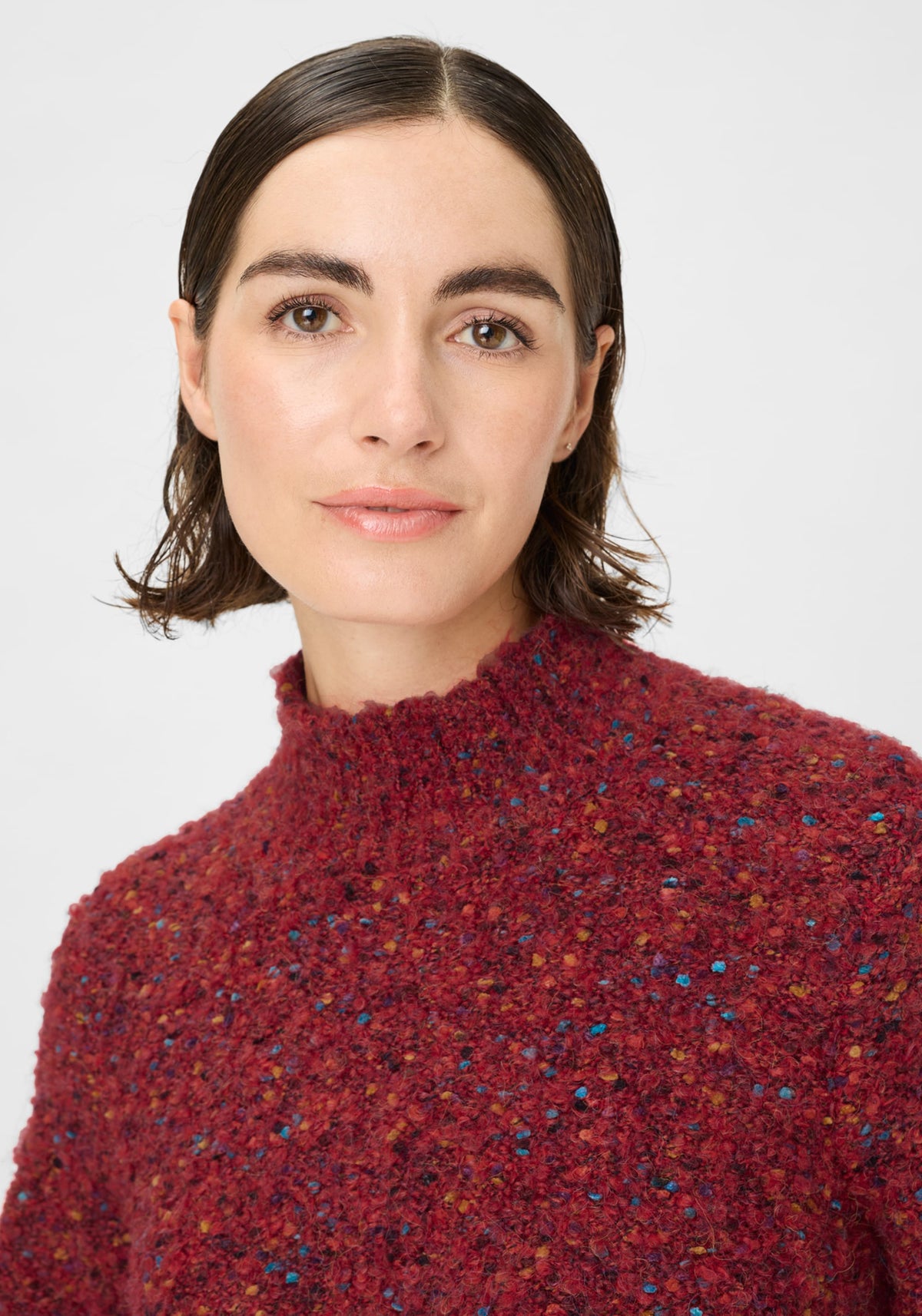 Pull bouclé multicolore