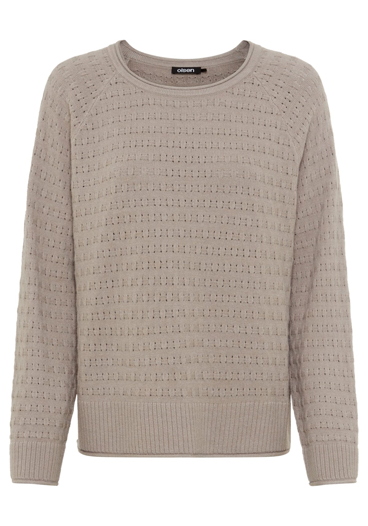 Stitch Interest Boat Neck Sweater