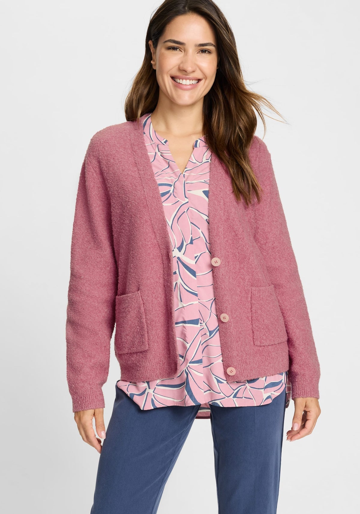 Bouclé Knit Cardigan