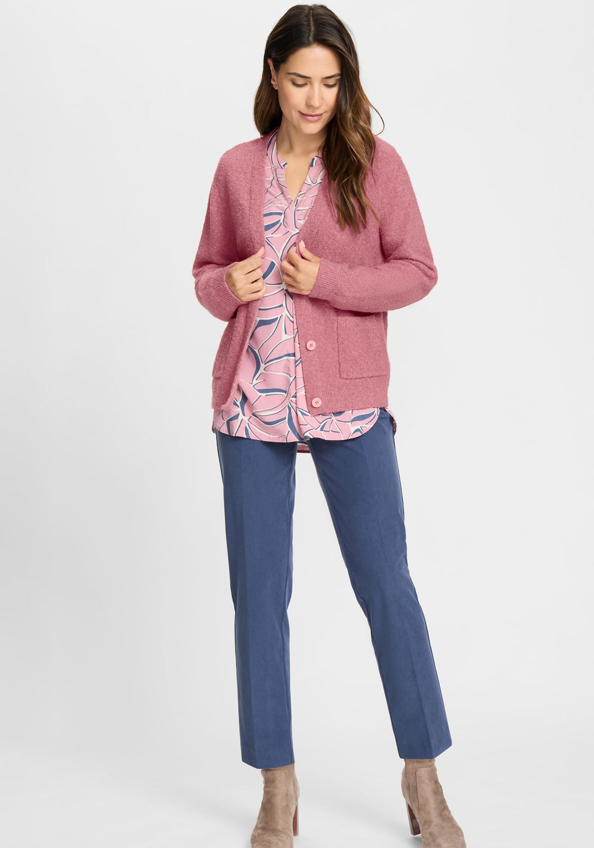 Bouclé Knit Cardigan