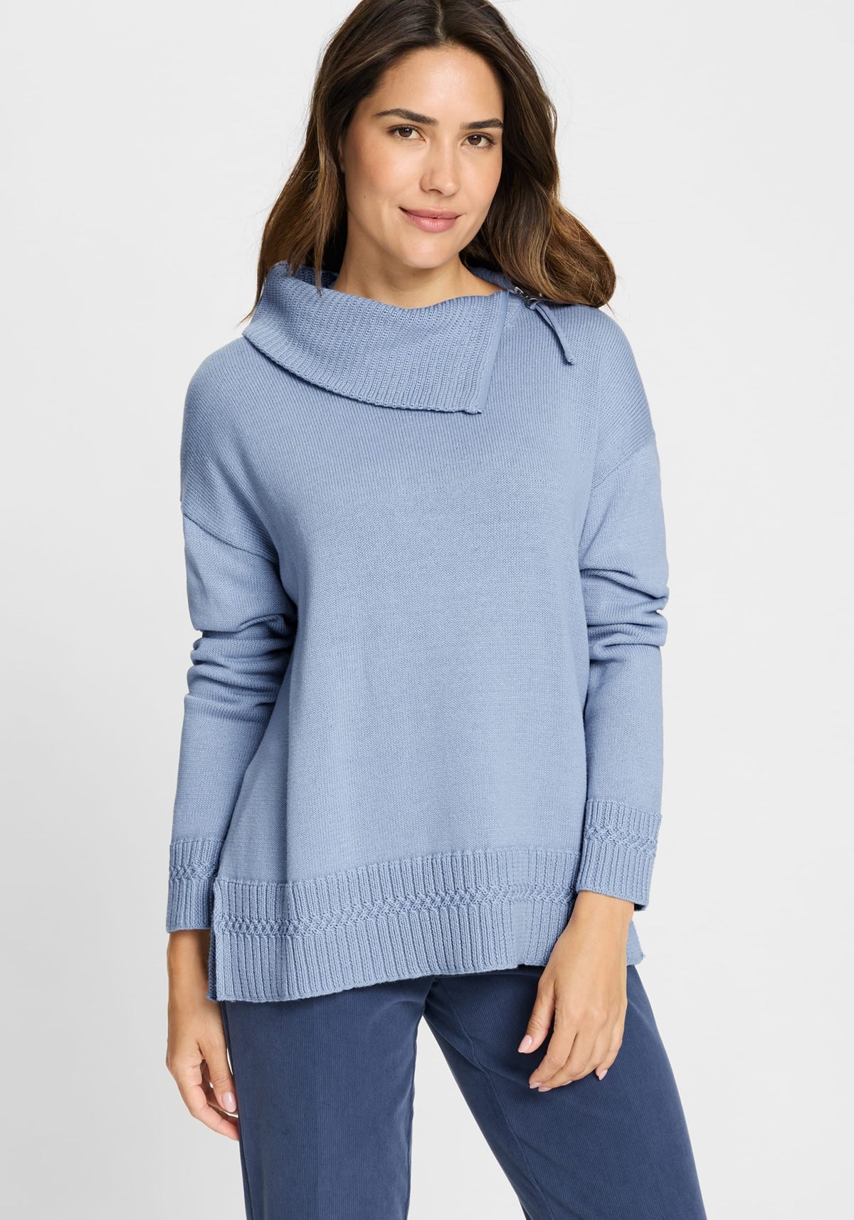 Sweater with Convertible Neckline