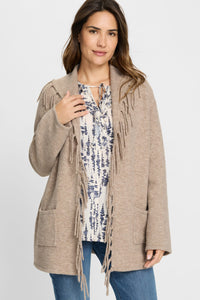 Ruffle Front Printed Blouse