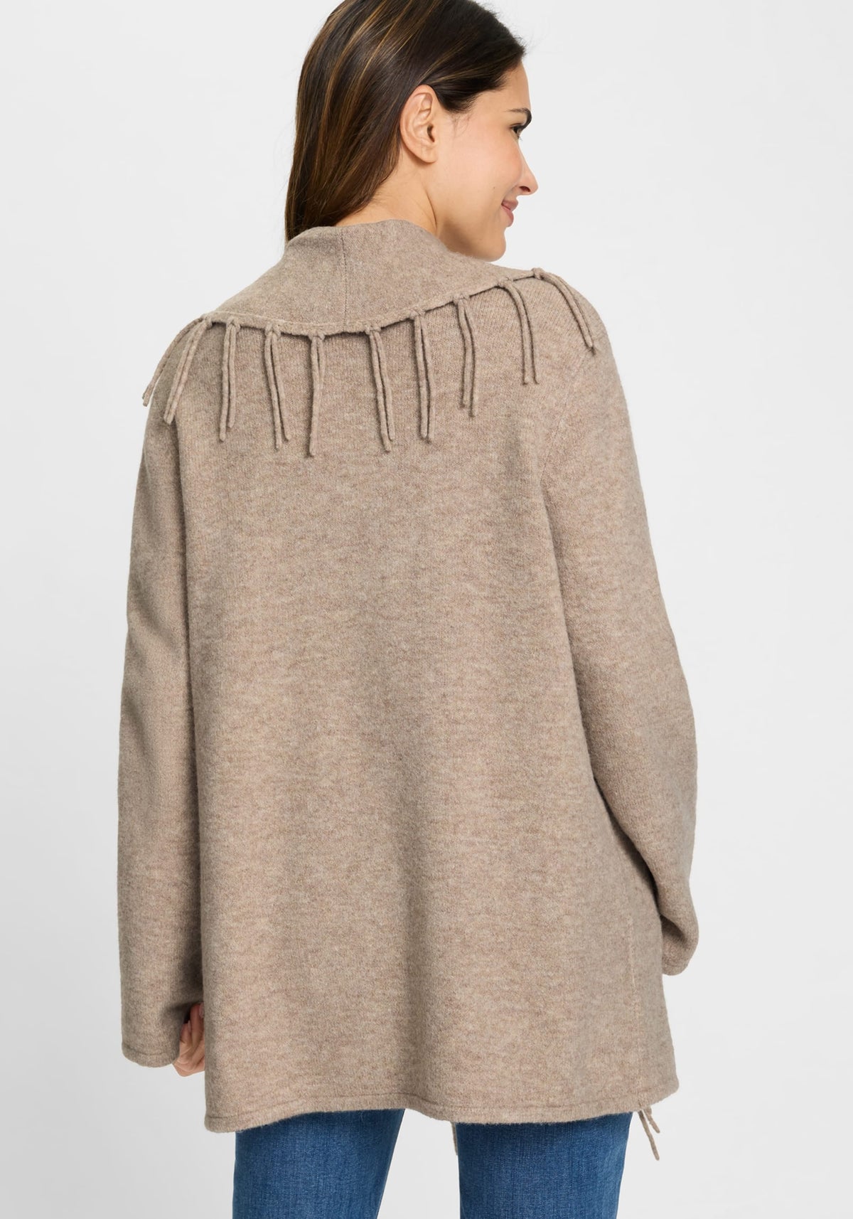 Fringe Trim Cardigan