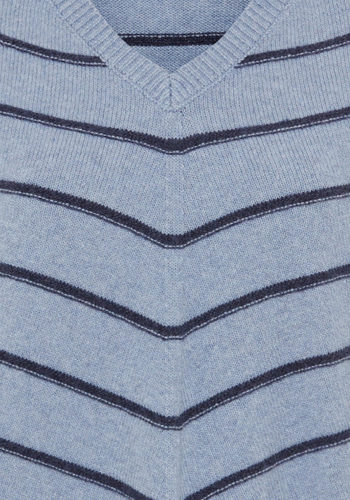 Chevron Stripe V-Neck Sweater