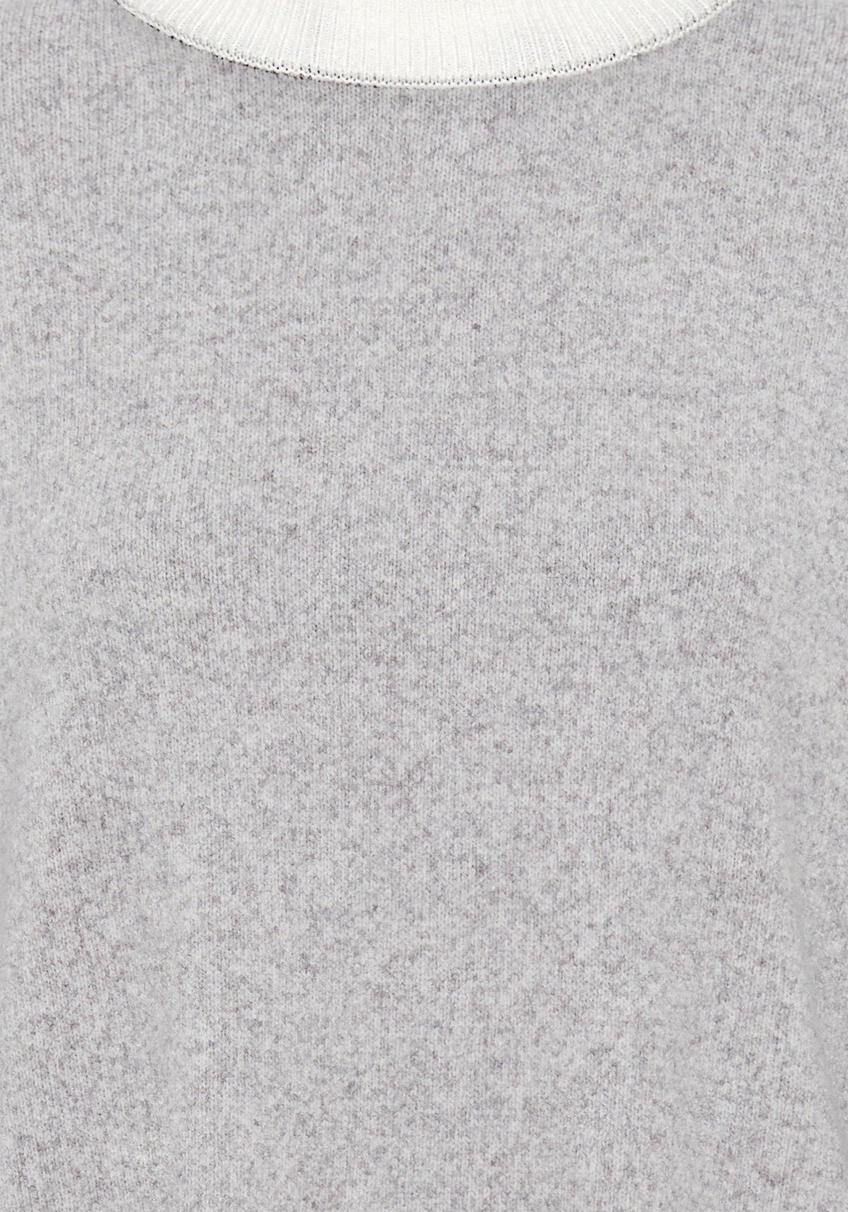 Mélange Knit Mock Neck Sweater