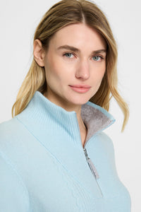 1/4 Zip Mock Neck Sweater