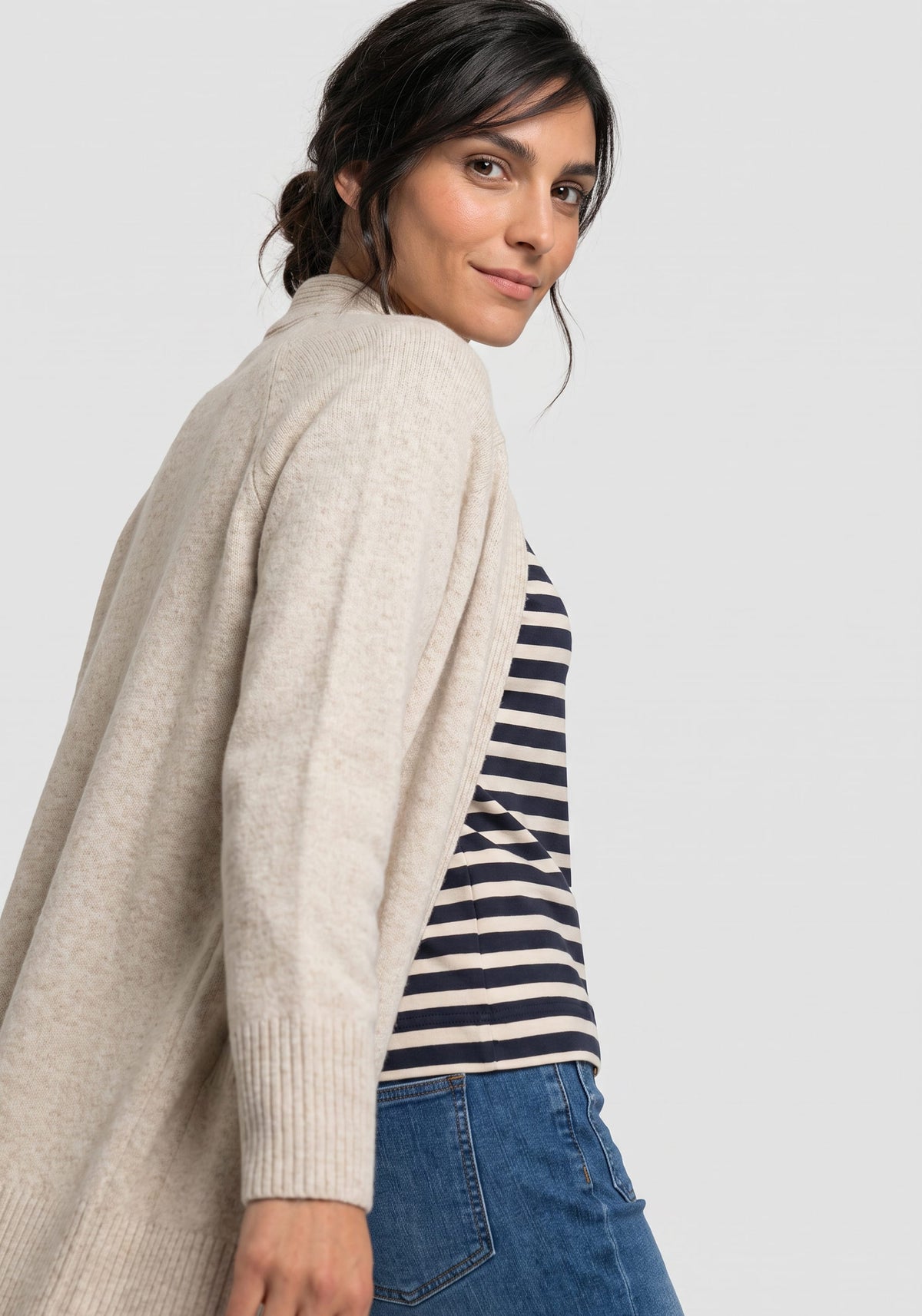 Longline Open Front Cardigan