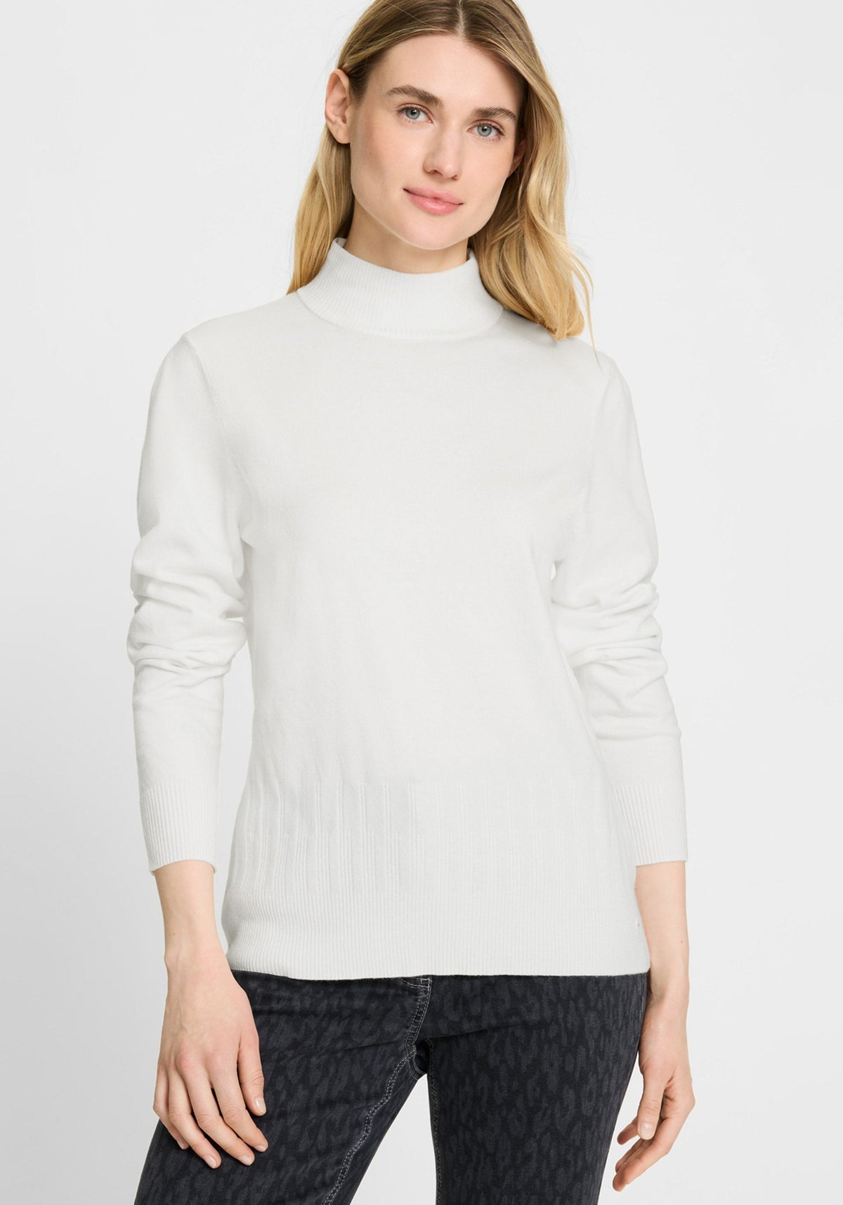 Solid Mock Neck Sweater