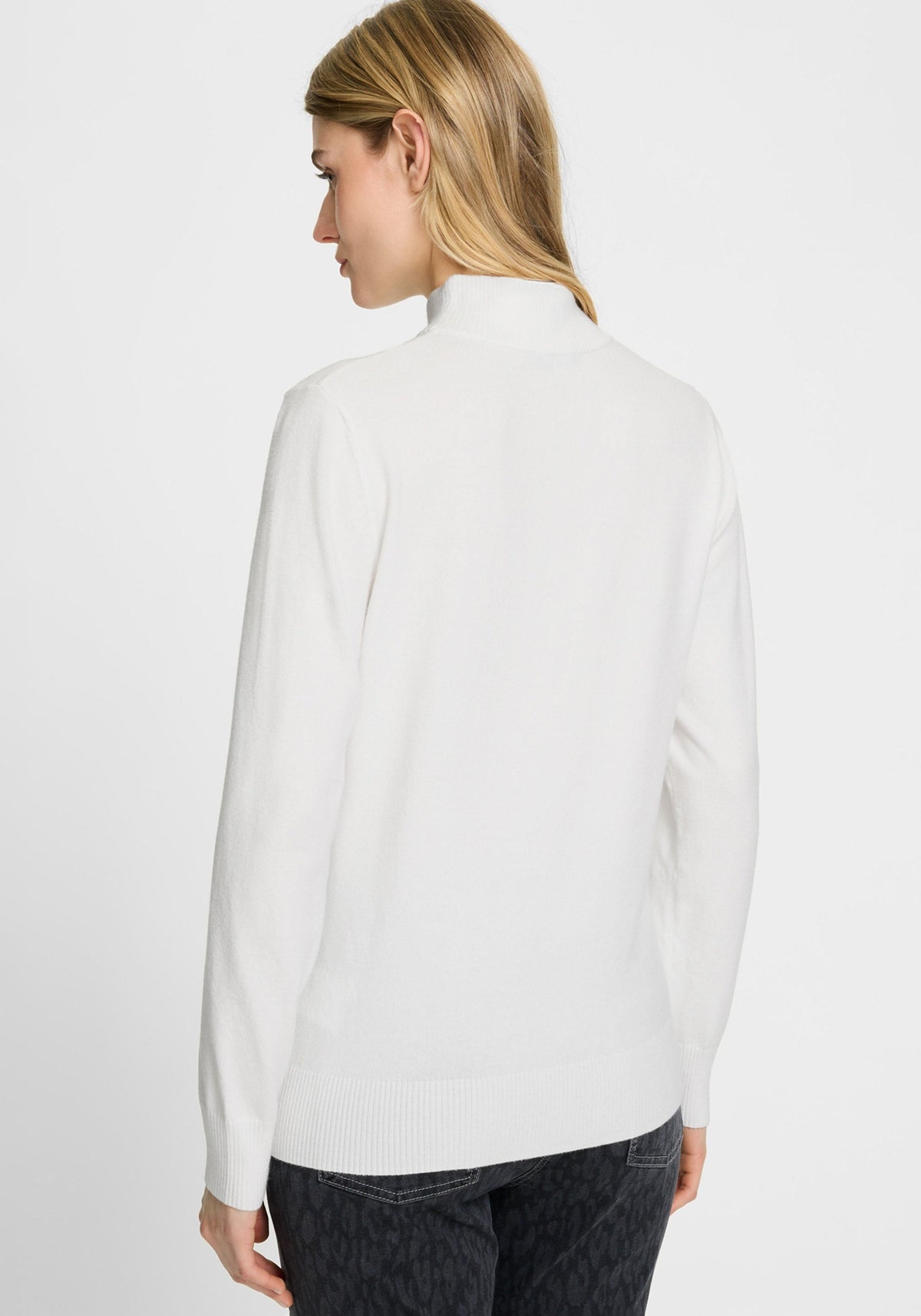 Solid Mock Neck Sweater