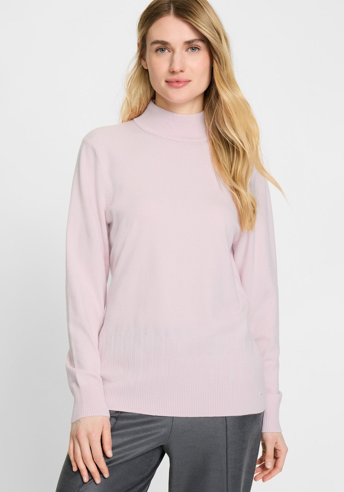 Solid Mock Neck Sweater
