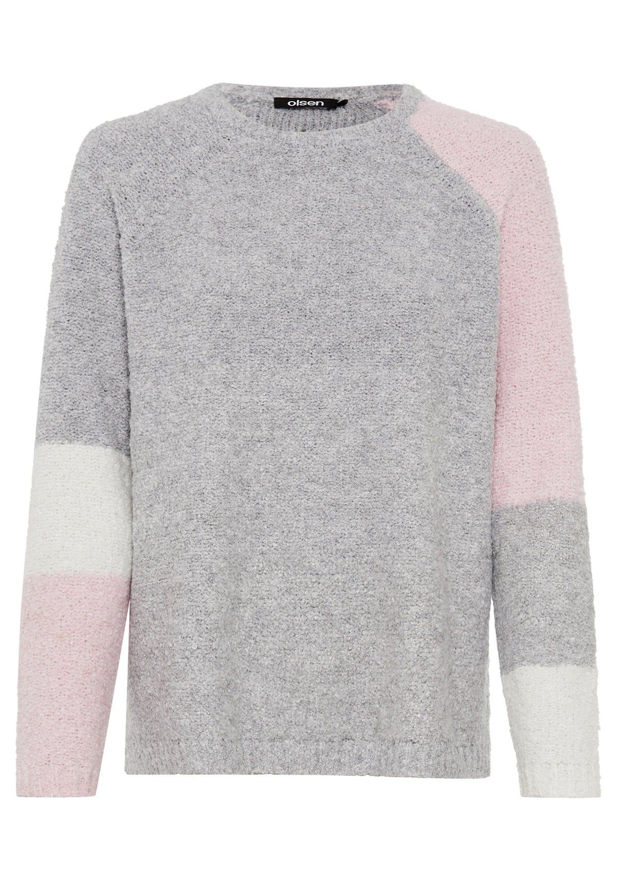 Colour Block Bouclé Sweater