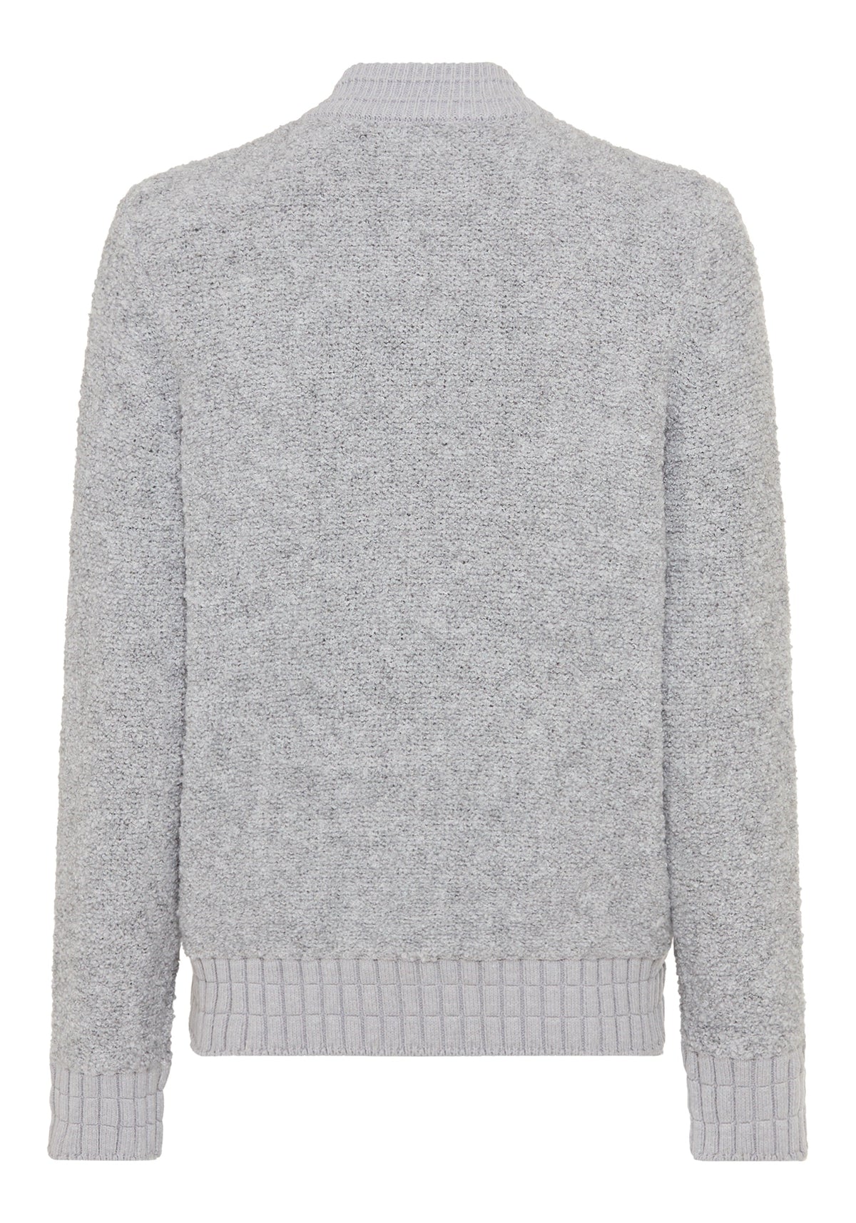 Bouclé Zip Front Cardigan