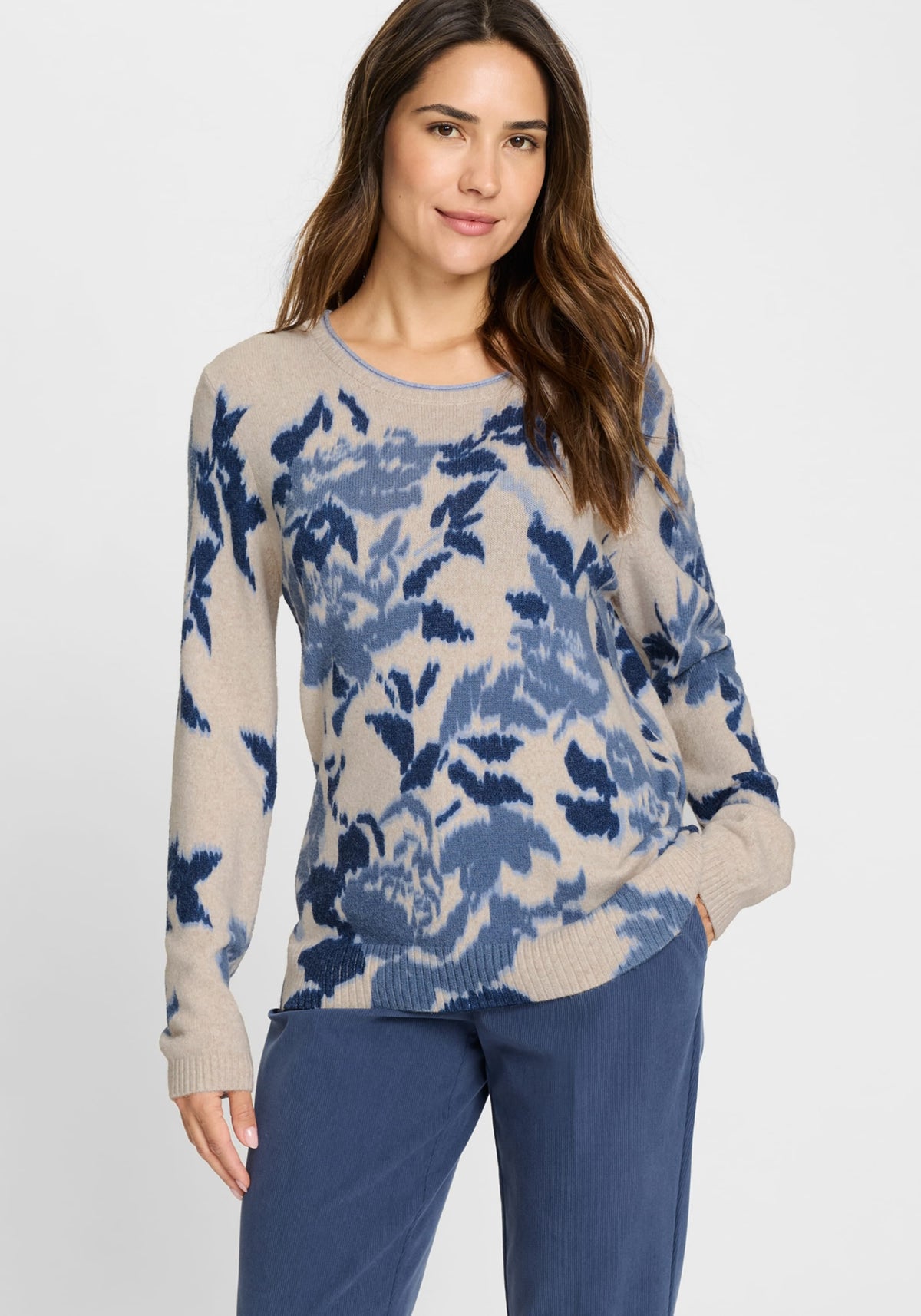 Abstract Floral Sweater