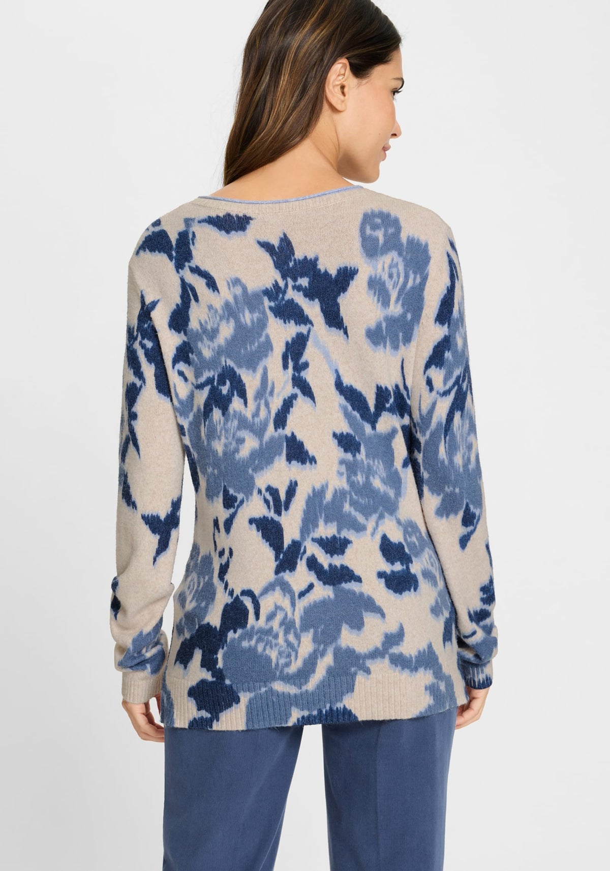 Abstract Floral Sweater
