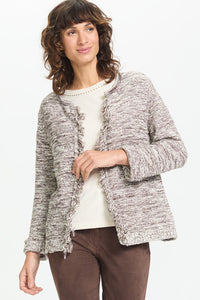 Fringe Trim Cardigan