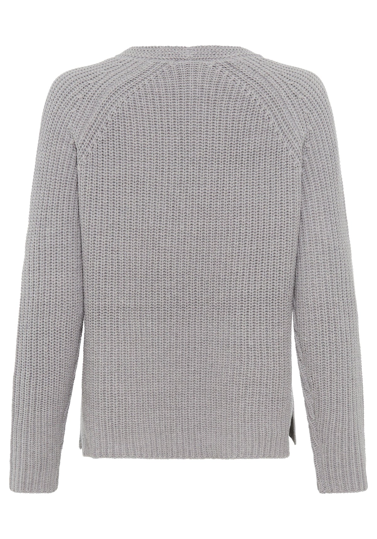 V-Neck Sweater with Silver Foil Embellishment