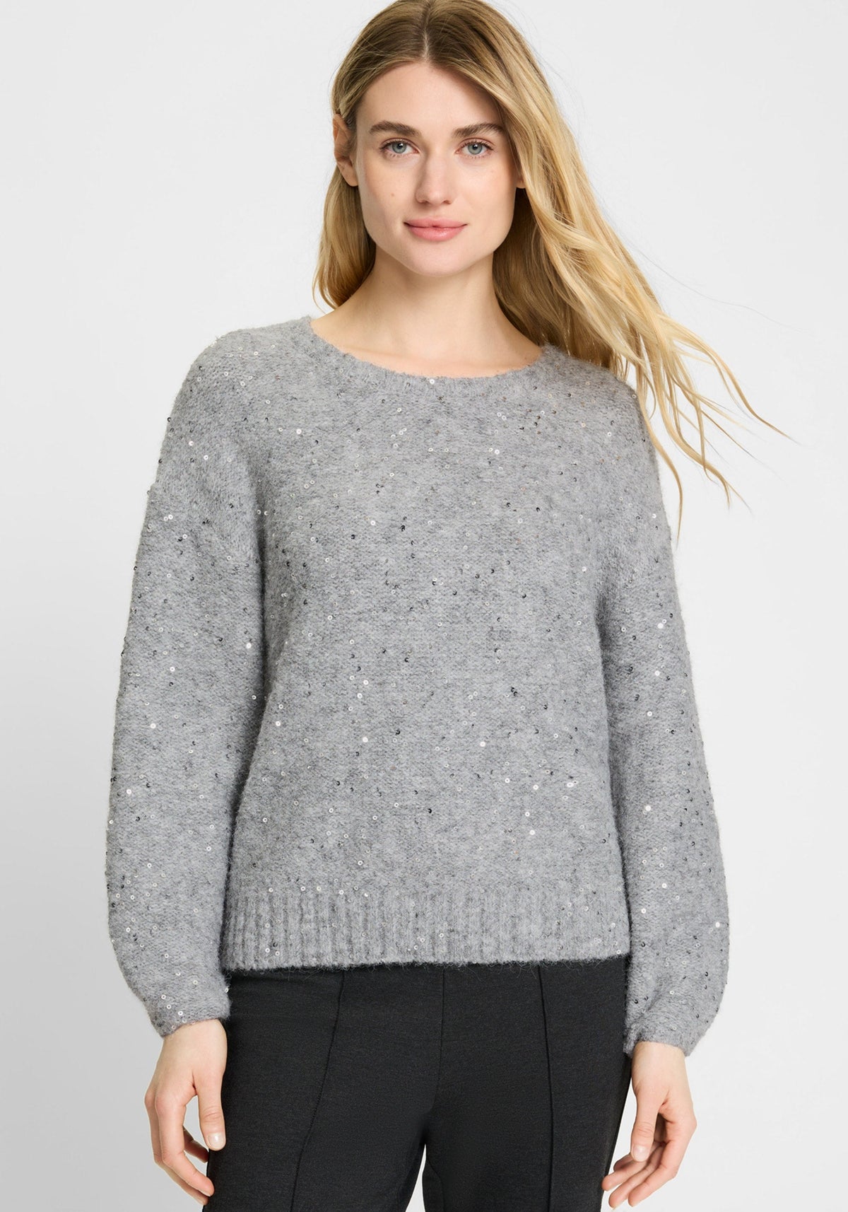 Embellished Bouclé Sweater