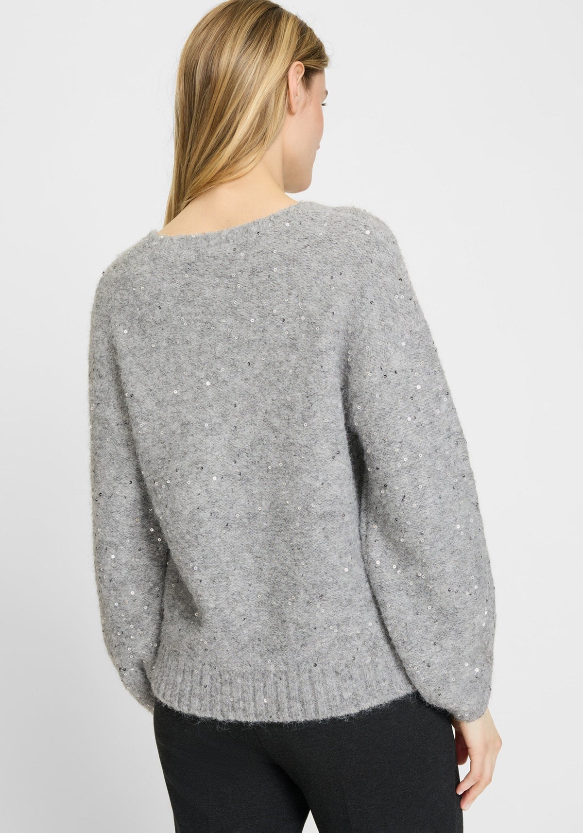 Embellished Bouclé Sweater