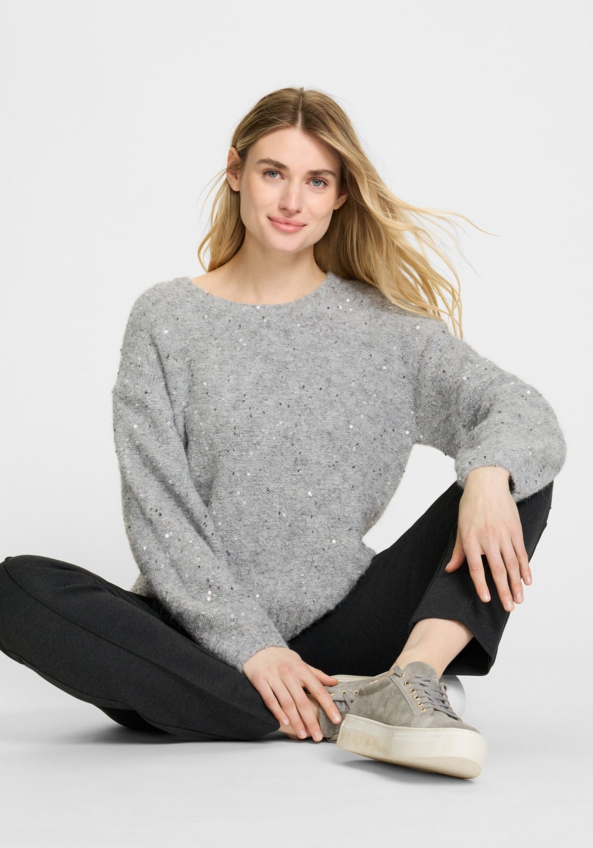 Embellished Bouclé Sweater