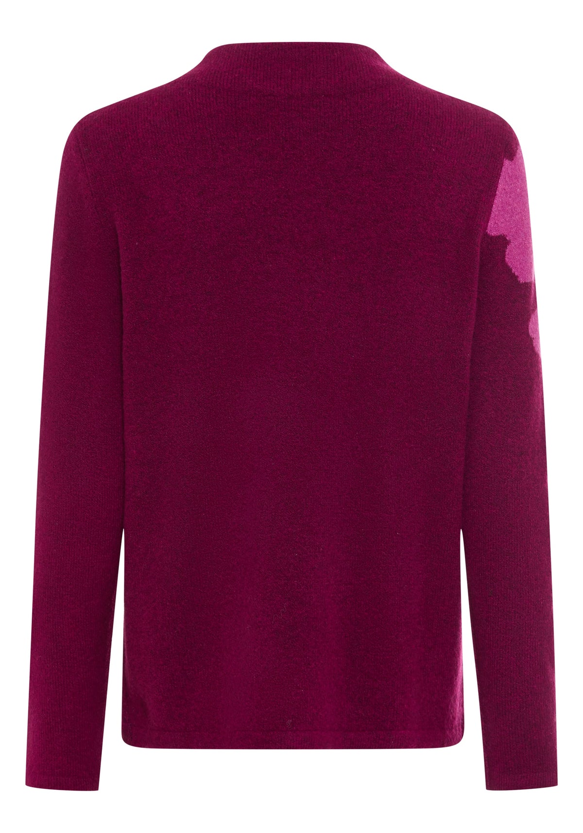 Floral Intarsia Mock Neck Sweater