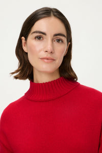 Funnel Neck Textured Jersey