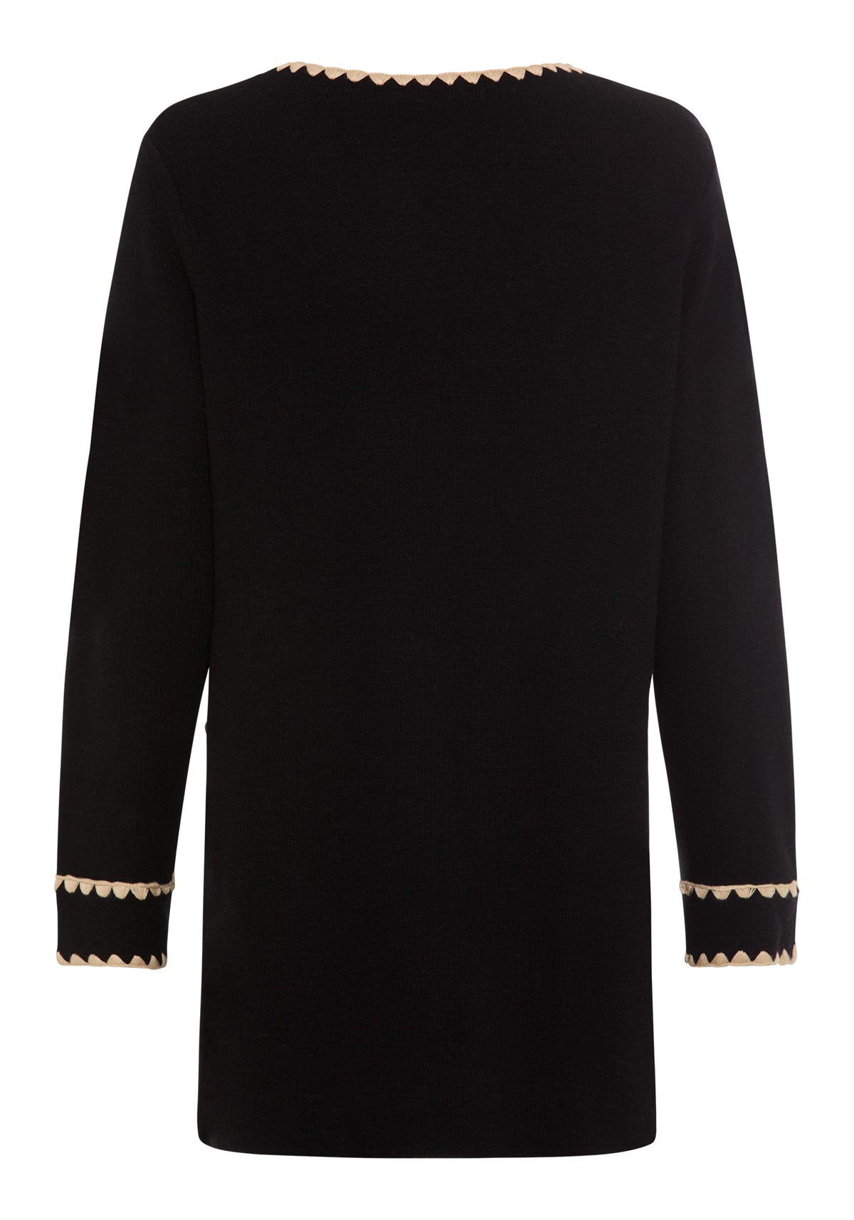 Cardigan long à garniture brodée