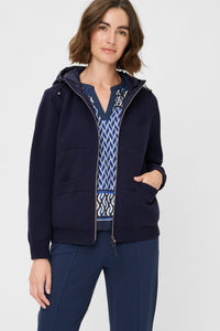 Heavy Zip Front Hooded Cardigan