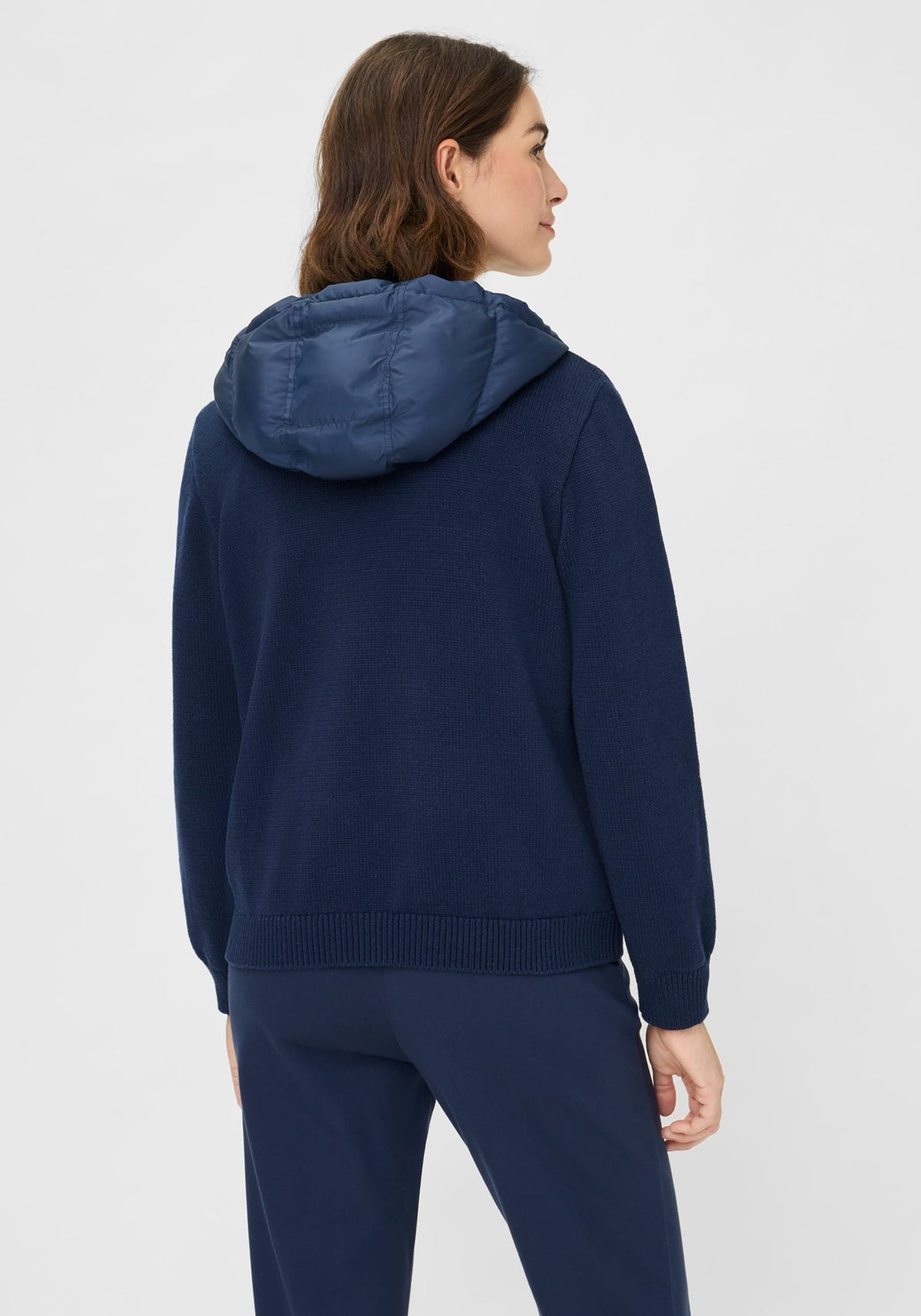 Heavy Zip Front Hooded Cardigan